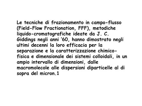 Tecniche di frazionamento campo